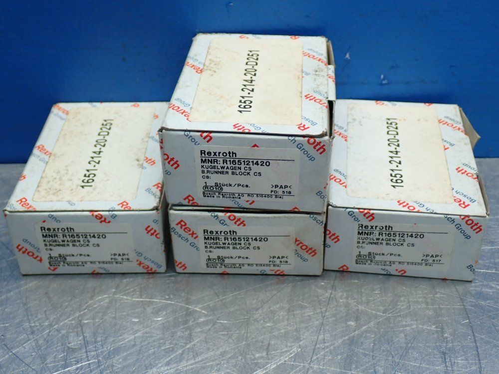 Rexroth Linear Guide Runner Block, 4pcs - R165121420