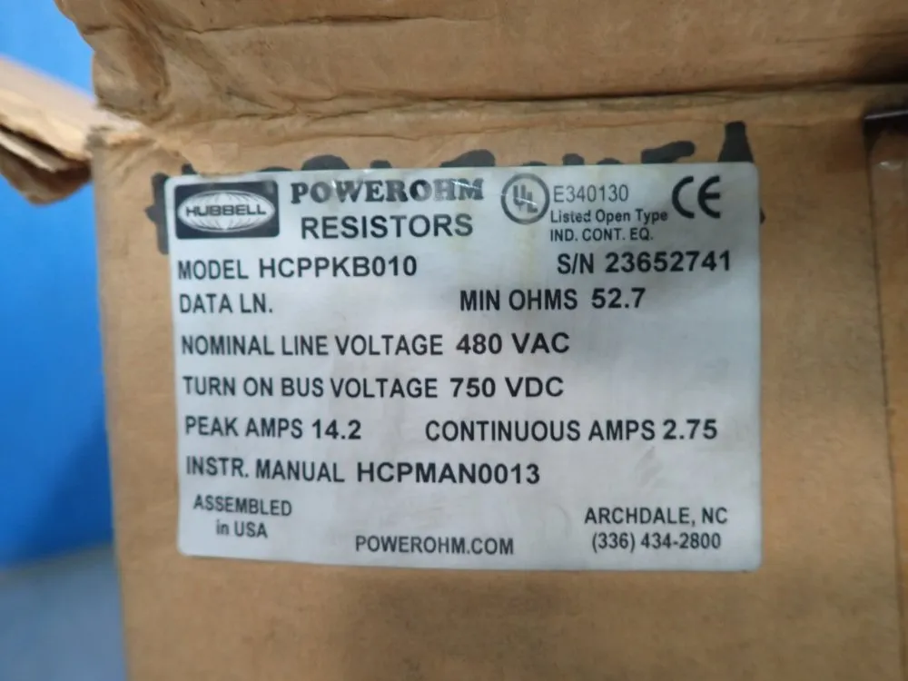 Hubbell Resistor Module - Hcppkb010
