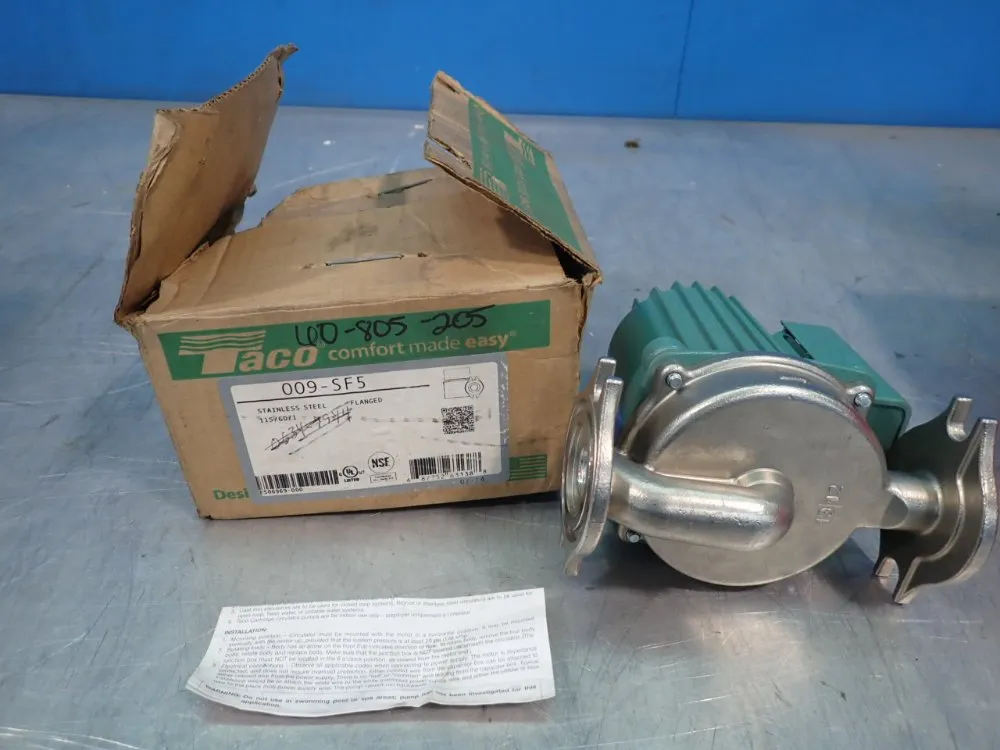 Taco 125 Psi Cartridge Circulator - 009-sf5