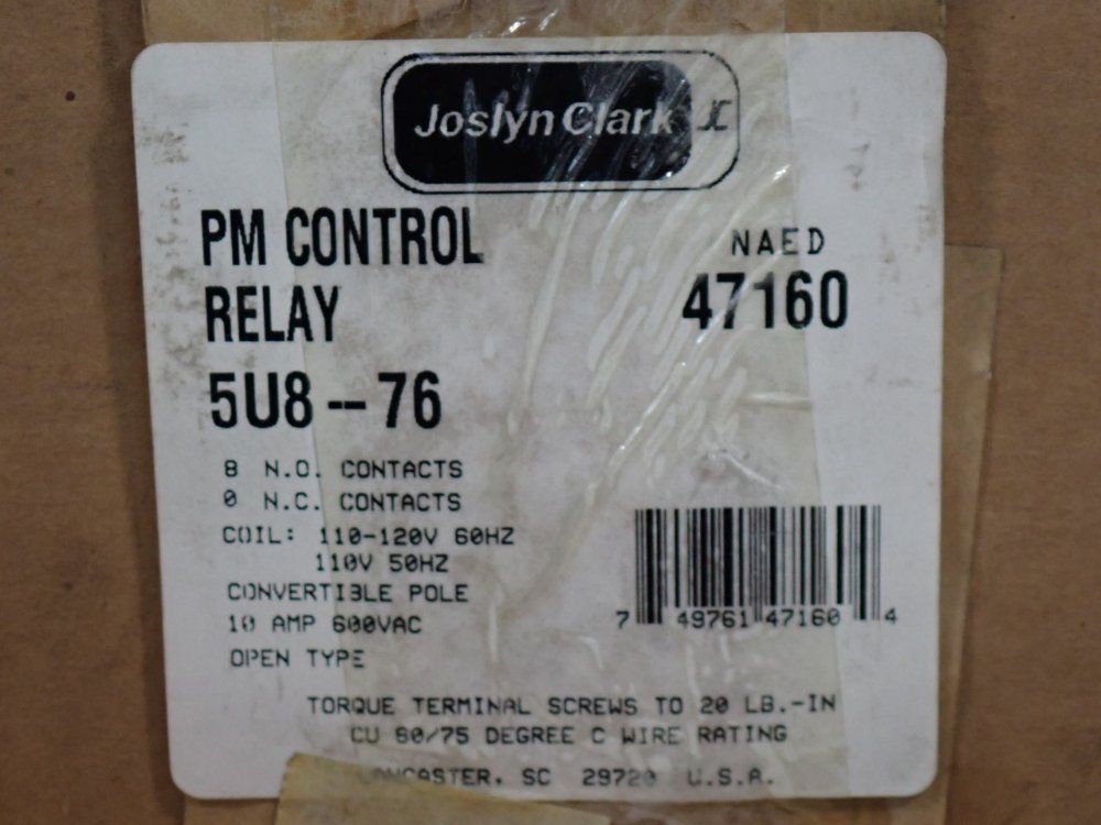 Joslyn Clark Controls 600 V Bulletin 7305 Pm Control Relays - 5u8-76