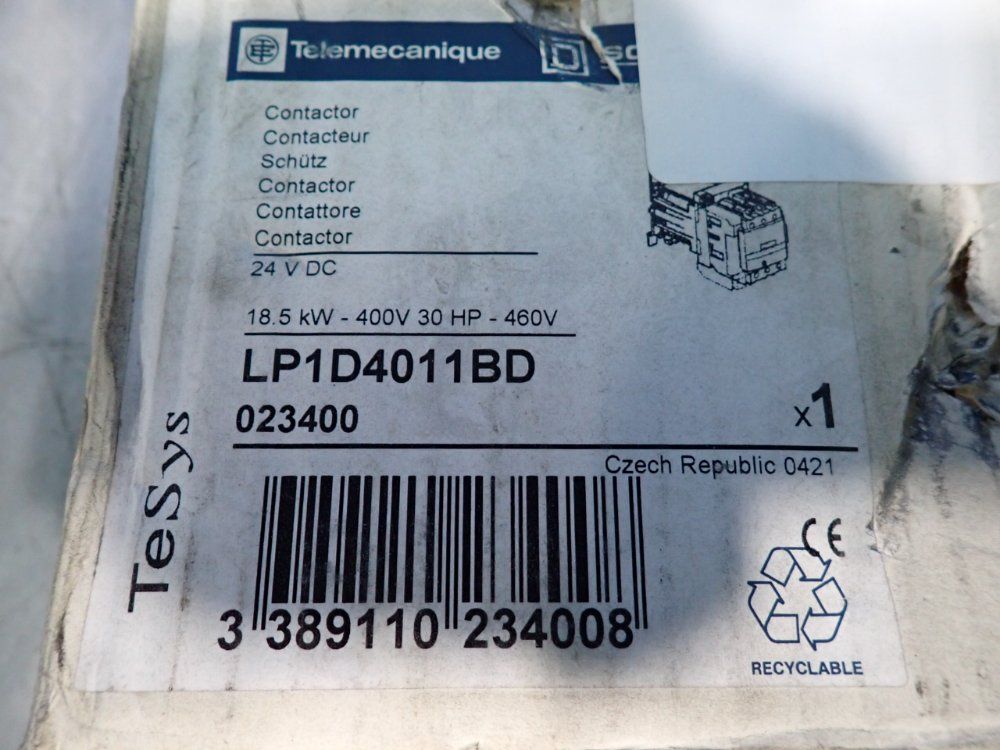 Telemecanique 30 Hp Contactor - Lp1d4011bd
