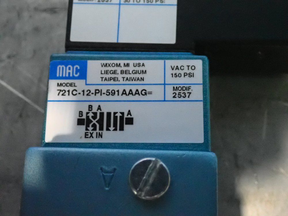 Mac Valves 150 Psi Solenoid Valves - 721c-12-pi-591aaag