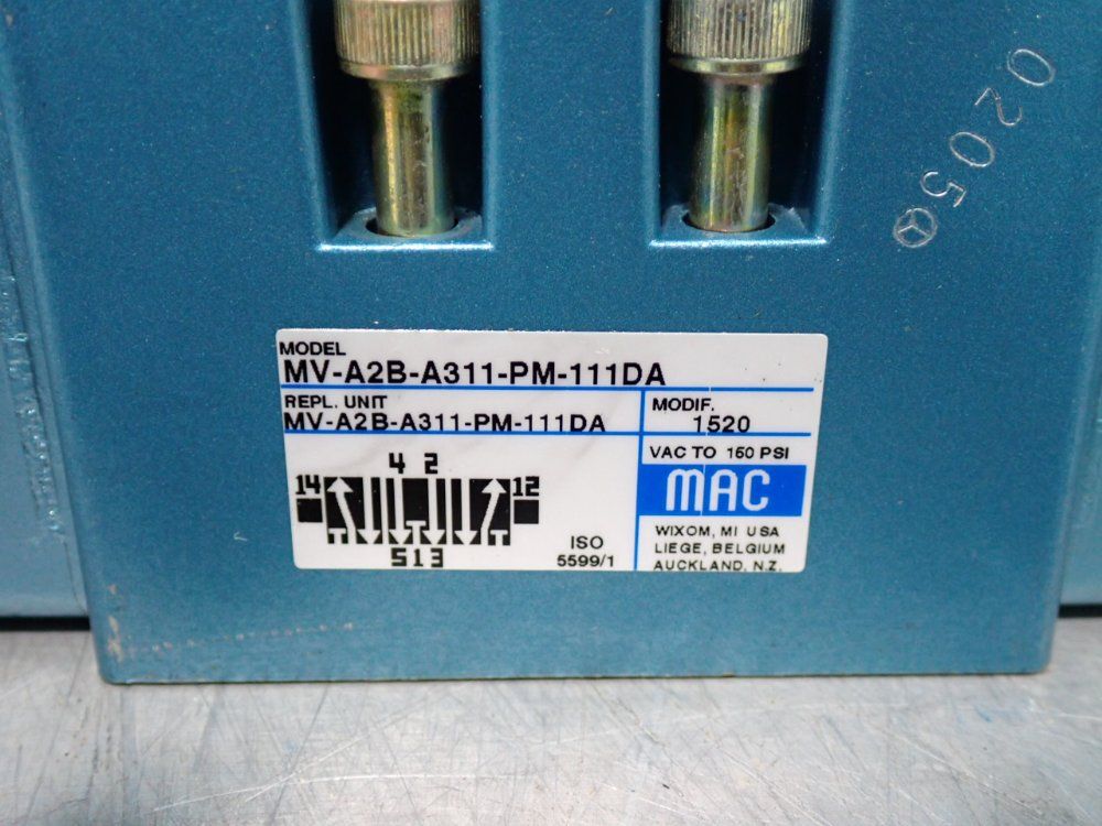 Mac Valves 150 Psi Solenoid Pilot Operated Valves - Mv-a2b-a311-pm-111da