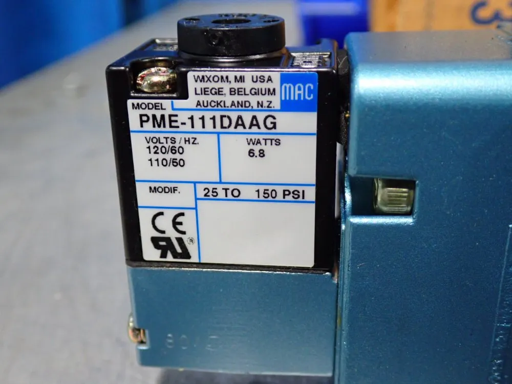 Mac Valves 150 Psi Solenoid Pilot Operated Valves - Mv-a2b-a311-pm-111da