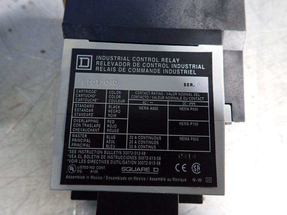 Square D Ac Control Relay - 8501x040