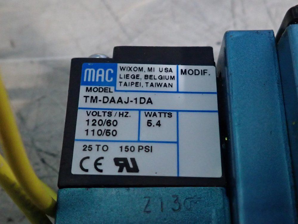 Mac 150 Psi Pneumatic Solenoid Valve - 82a-ac-cka-tm-daa6-1da