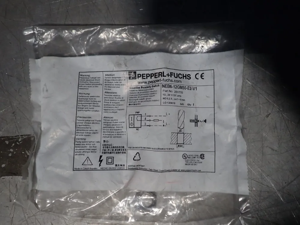 Pepperl+fuchs Inductive Proximity Switch - Neb6-12gm50-e2-v1