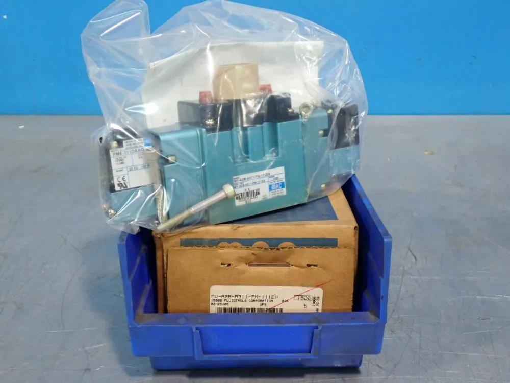 Mac Valves 150 Psi Solenoid Pilot Operated Pneumatic Valves - Mv-a2b-a311-pm-111da