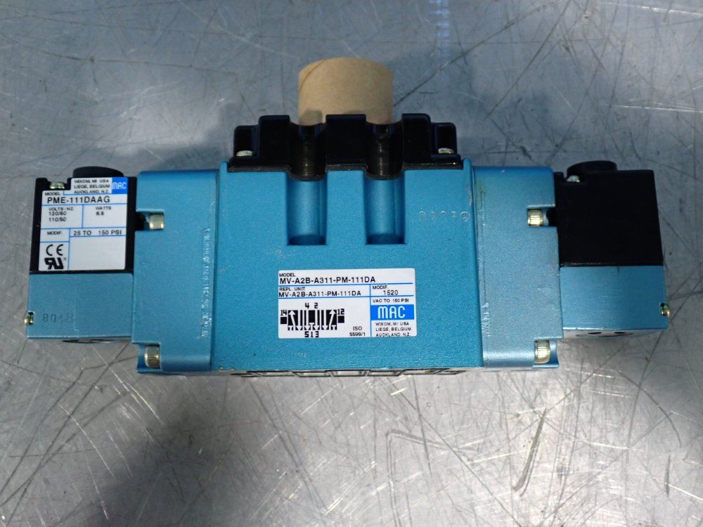 Mac Valves 150 Psi Solenoid Pilot Operated Pneumatic Valves - Mv-a2b-a311-pm-111da