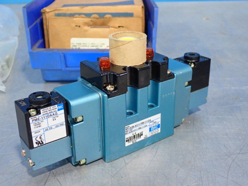 Mac Valves 150 Psi Solenoid Pilot Operated Pneumatic Valves - Mv-a2b-a311-pm-111da
