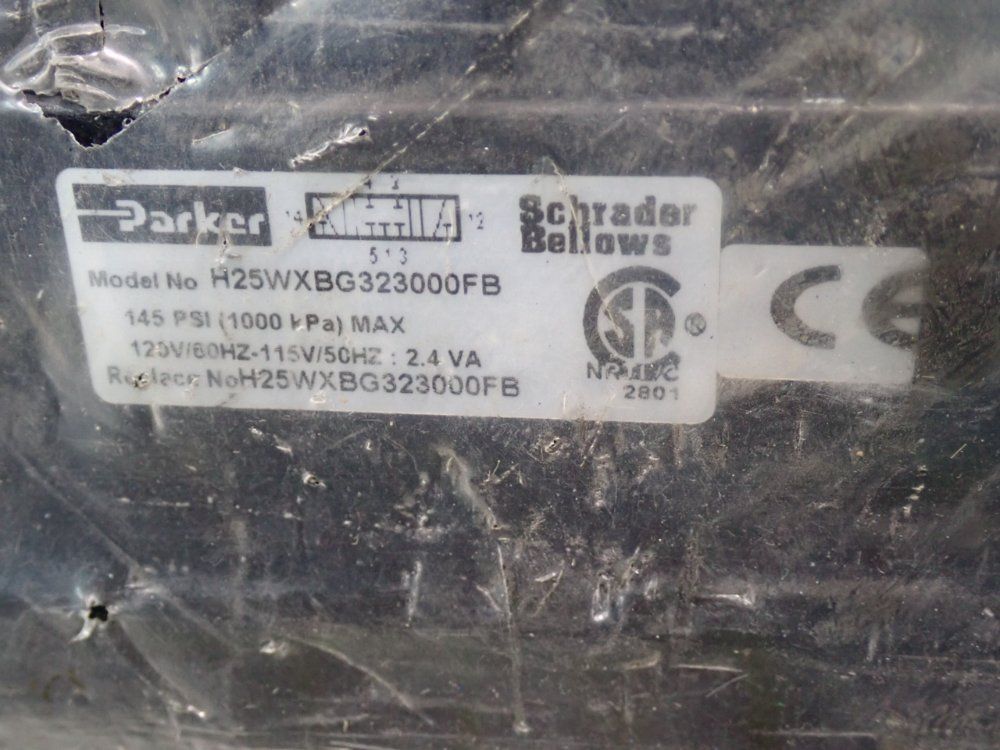 Parker 145 Psi Pneumatic Solenoid Valve - H25wxbg323000fb