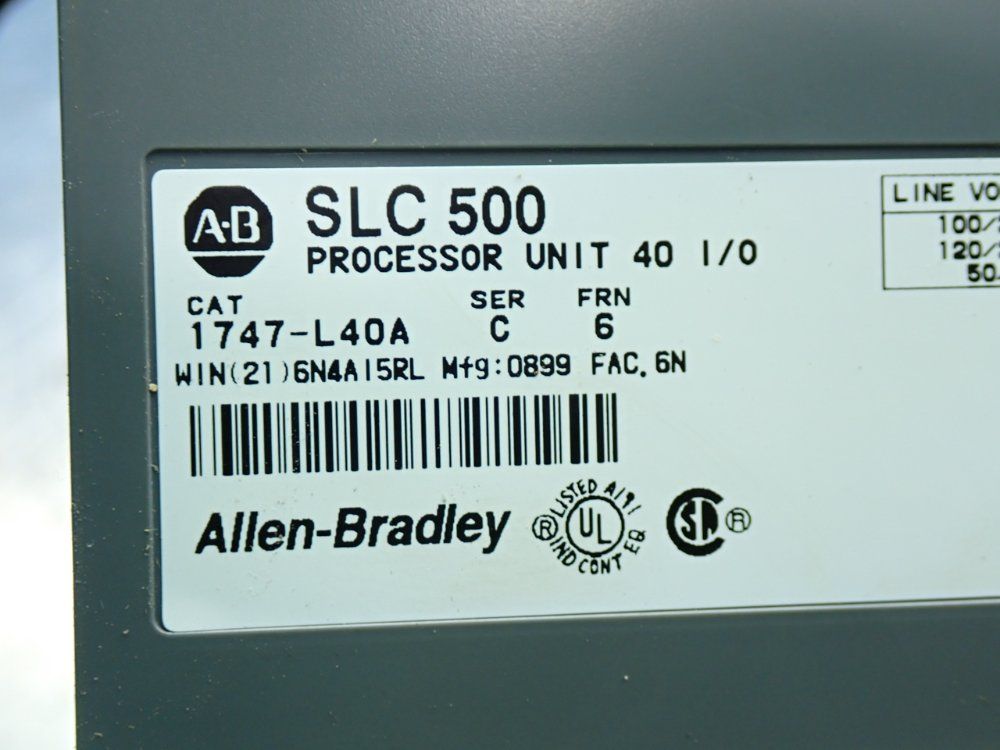Allen Bradley Slc-500 Processor Unit - 1747-l40a