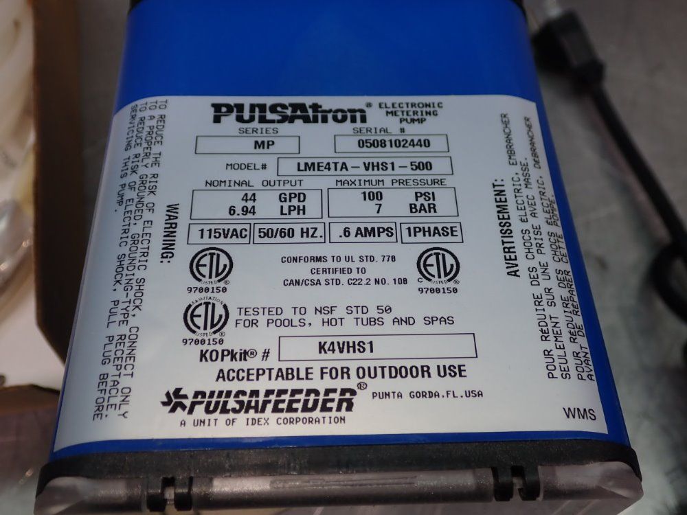 Pulsatron Metering Pump - Lme4ta-vhs1-500