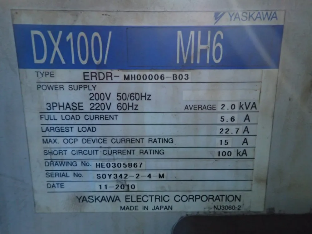 Yaskawa Motoman Robot - Mh6