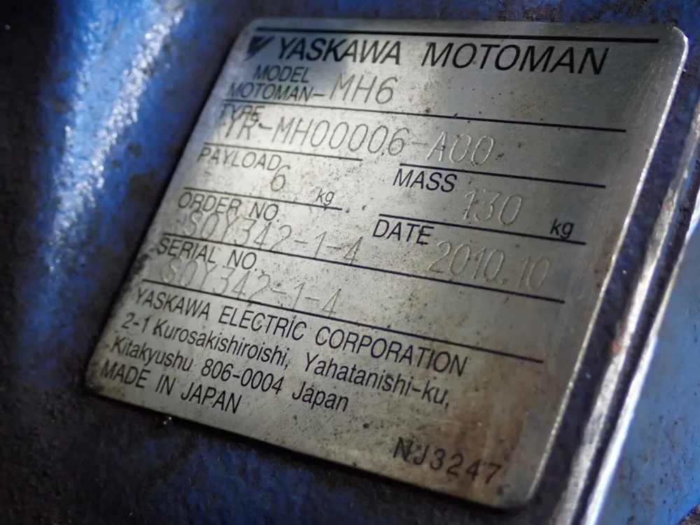 Yaskawa Motoman Robot - Mh6