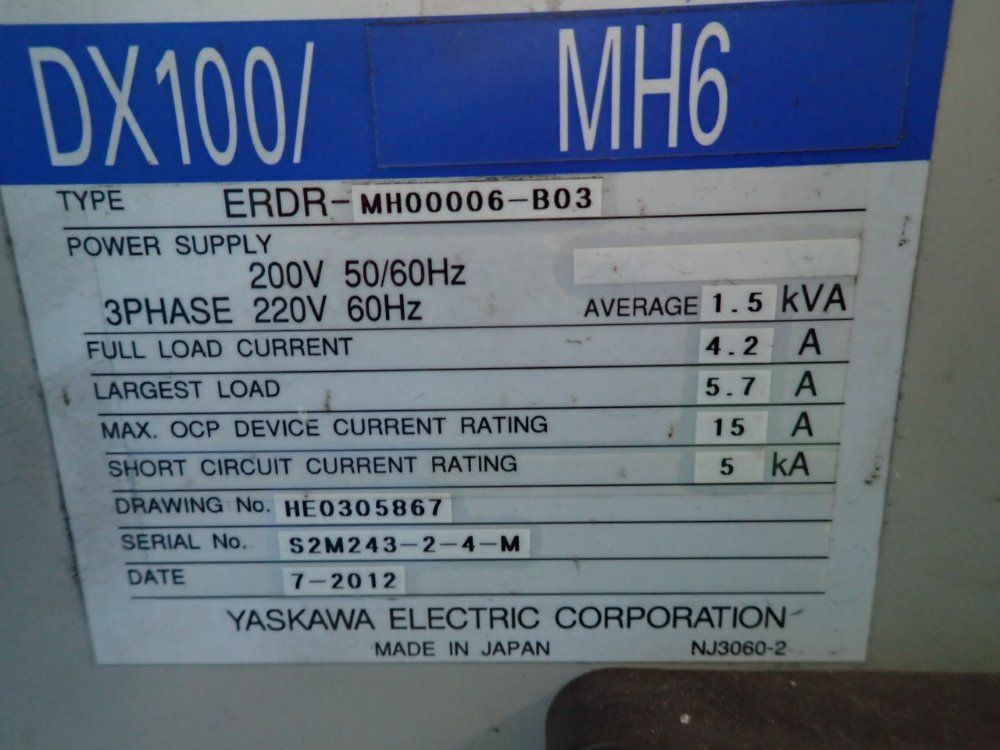 Yaskawa Motoman Robot - Mh6