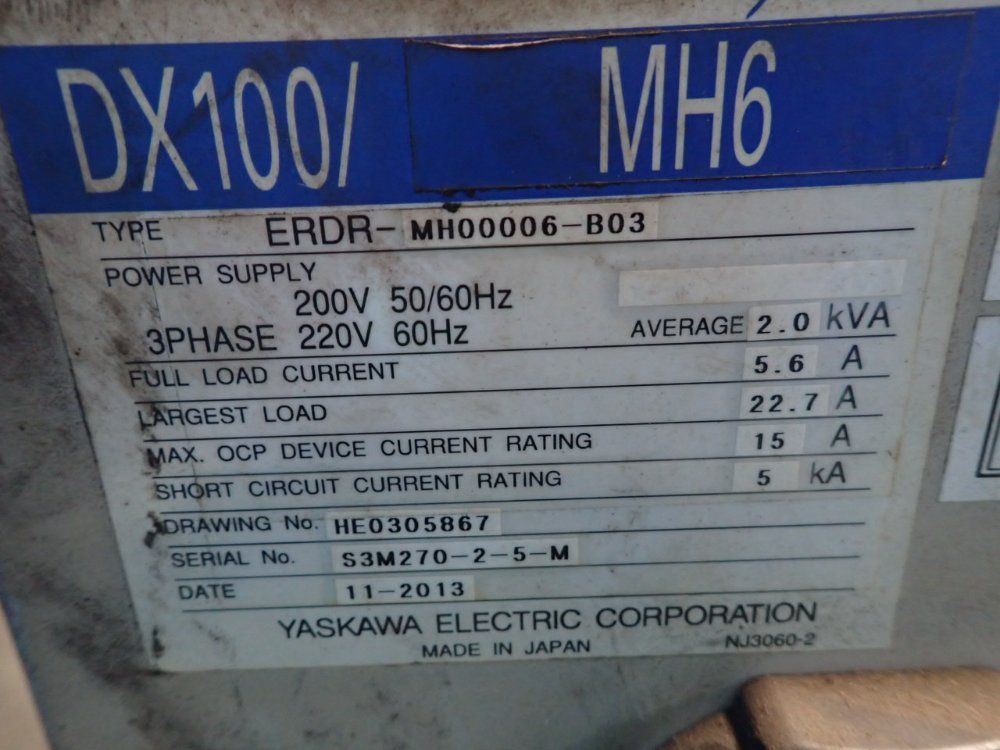 Yaskawa Motoman Robot - Mh6