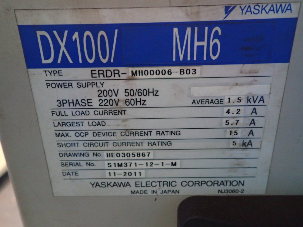 Yaskawa Motoman Robot - Mh6