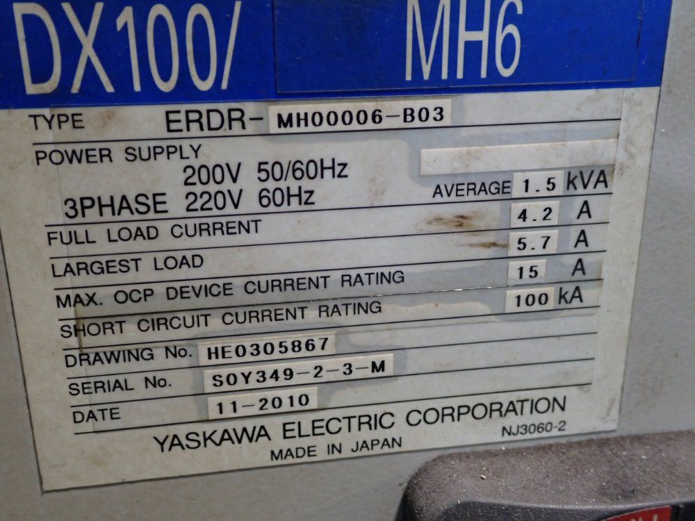 Yaskawa Motoman Robot - Mh6