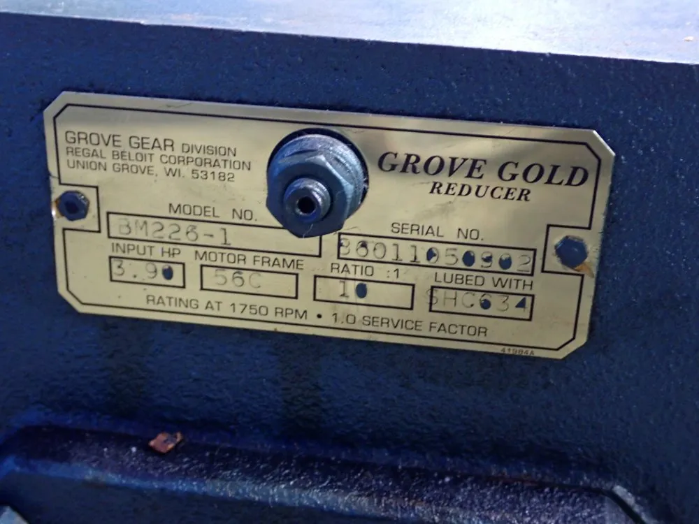 Grove Gear 3.90 Hp Gear Reducer - Bm226-1