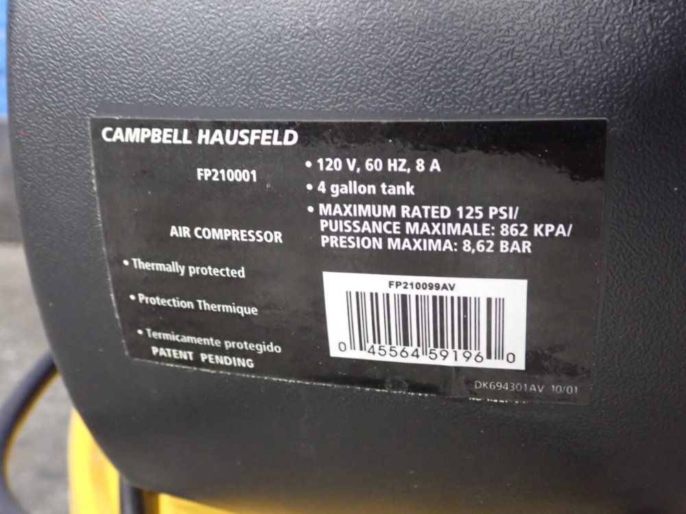 Campbell Hausfeld 4 Gal Air Compressor - Fp210001