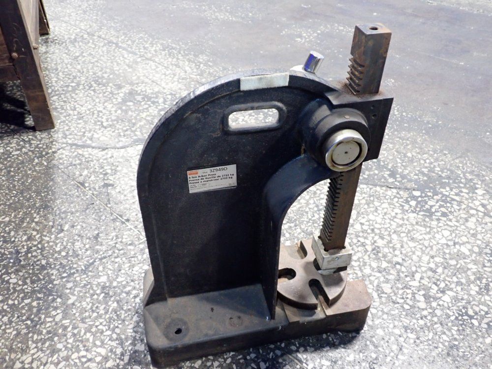 Dayton 3 Ton Manual Arbor Press - 3z949d