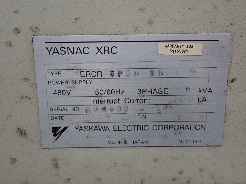 Yaskawa Electric Corporation Robot Controller Panel - Yasnac-xrc-up20