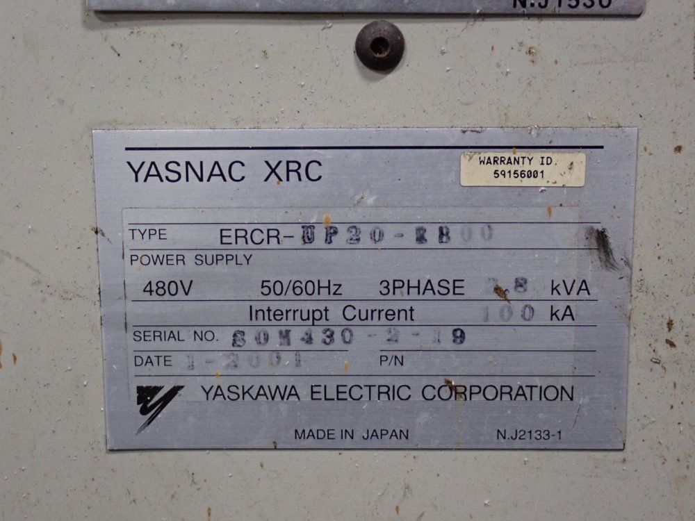Yaakawa Electric Corporation Robot Controller Panel - Yasnac-xrc-up20