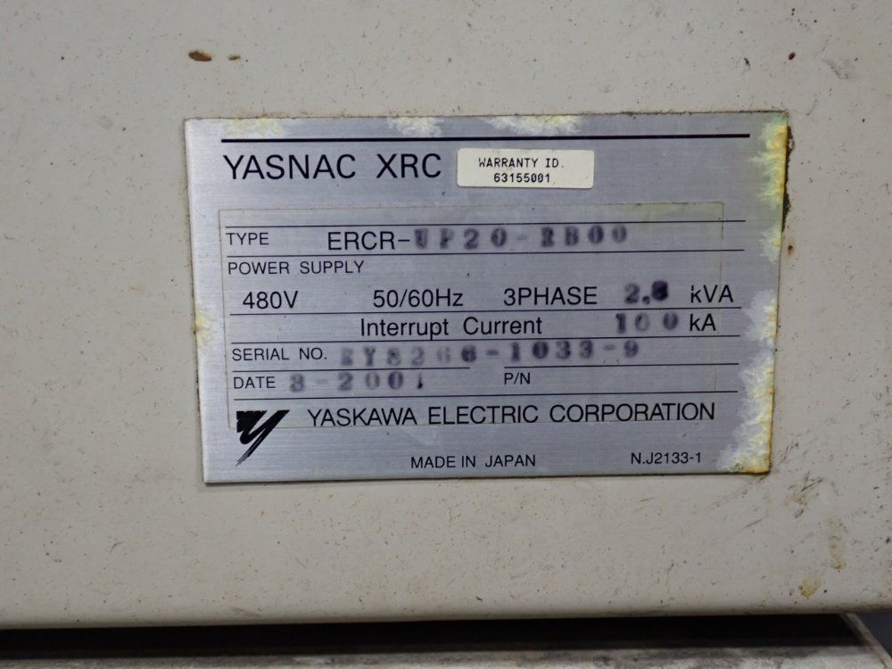 Yaskawa Electric Corporation Robot Controller Panel - Yasnac-xrc-up20