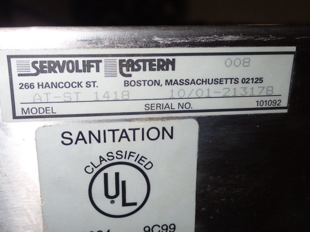 Servolift Fastern S/s Lunch Room Cart