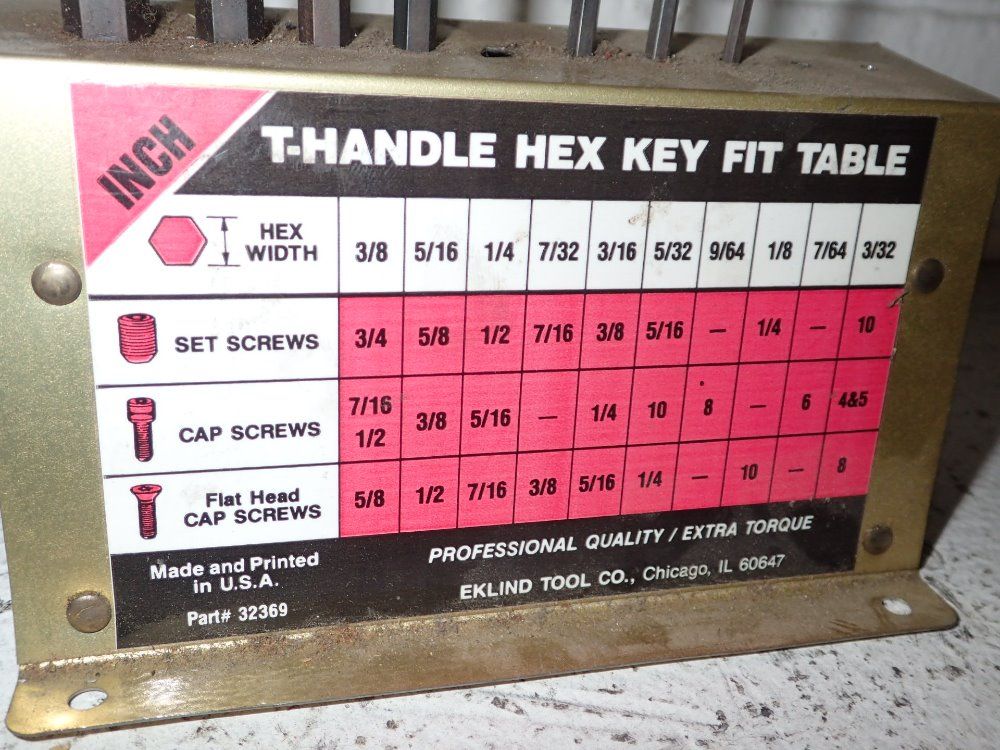 Ekland T Handle Hex Keys