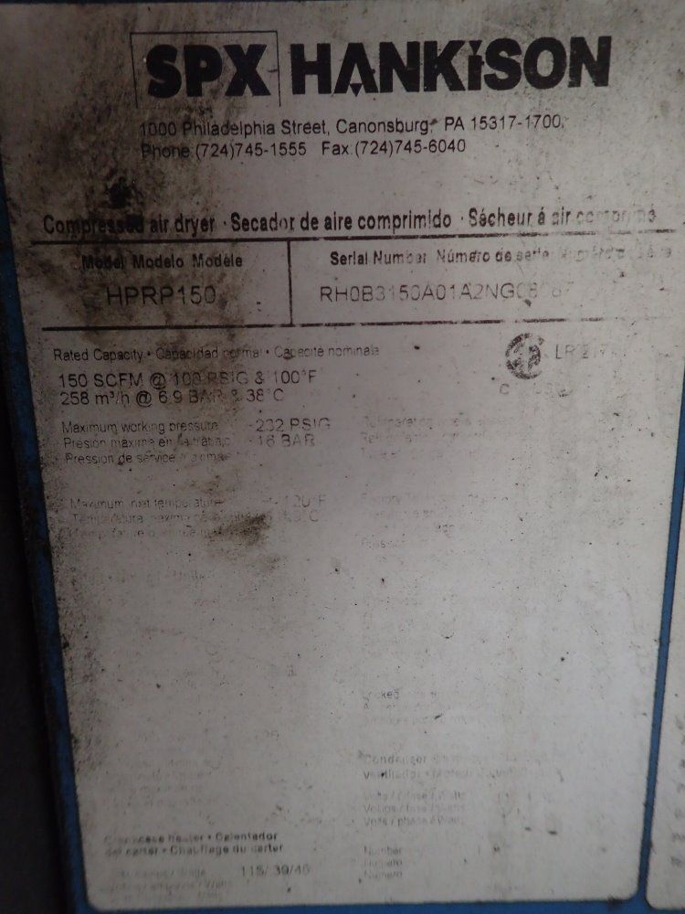 Spx / Hankison Air Dryer