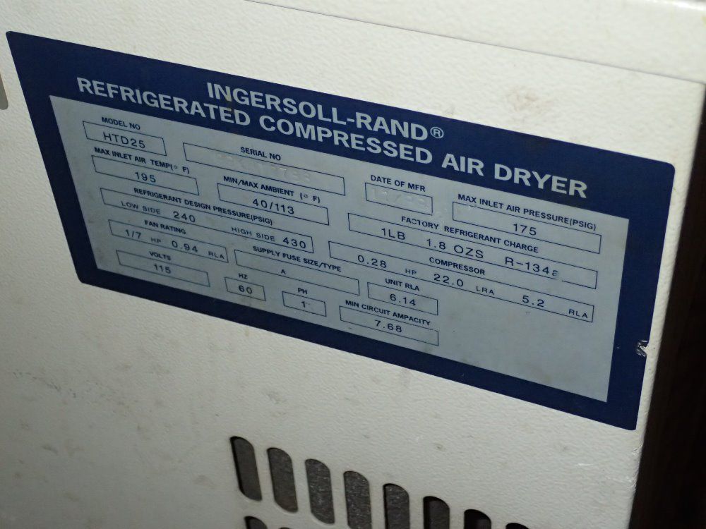 Ingersoll-rand Refrigerated Air Dryer
