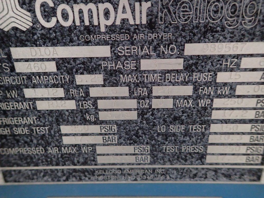 Kellogg / Compair Air Dryer