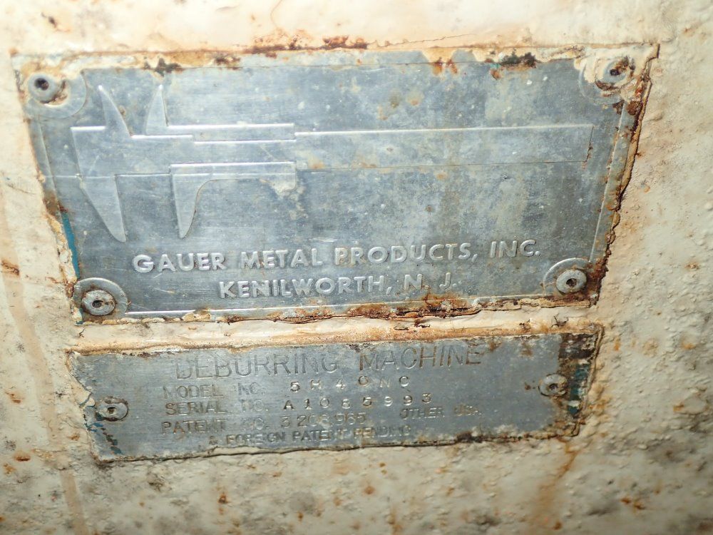 Gauer Metal Products Deburring Machine