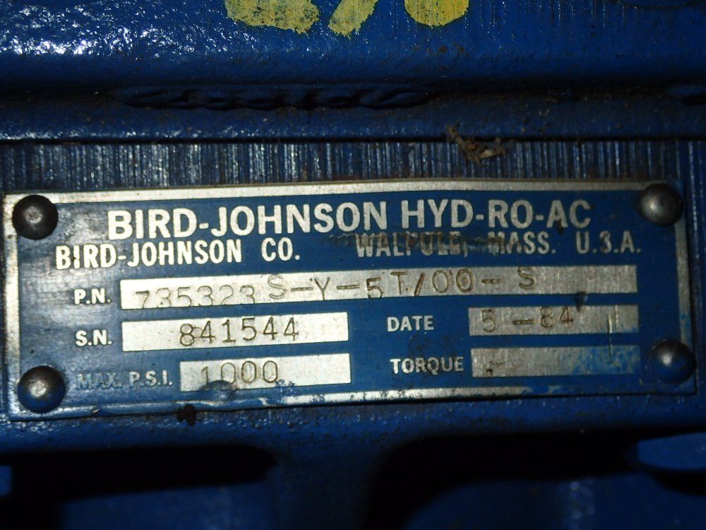 Bird-johnson 1000psi Hydraulic Motor - 735323s-t-5t/00-s