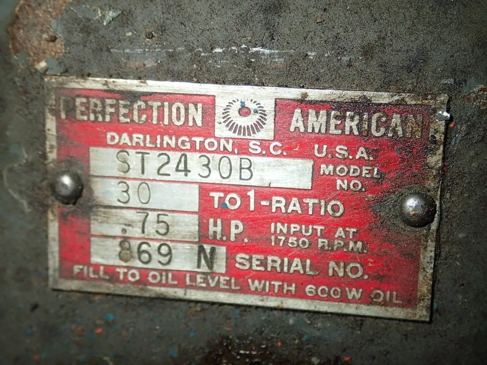 Perfection American 30:1 Gear Reducer - St2430b