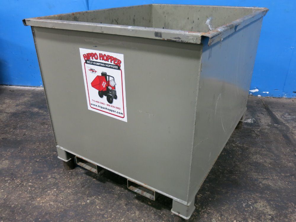 Hippo Hopper 55" X 42" X 33" Steel Bin - Mb-1000