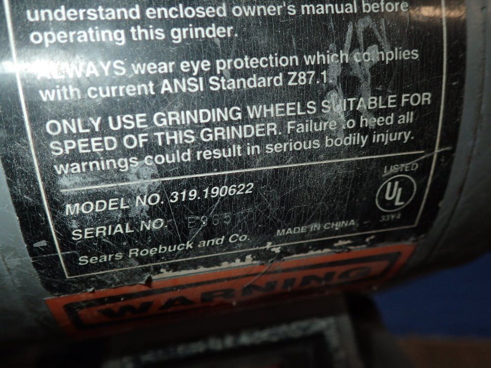 Searscraftsman Bench Grinder