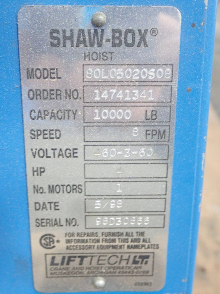 Shaw-box Electric Cable Hoist