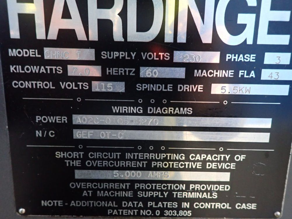 Hardinge Chnc 1 Cnc Lathe - Chnc 1