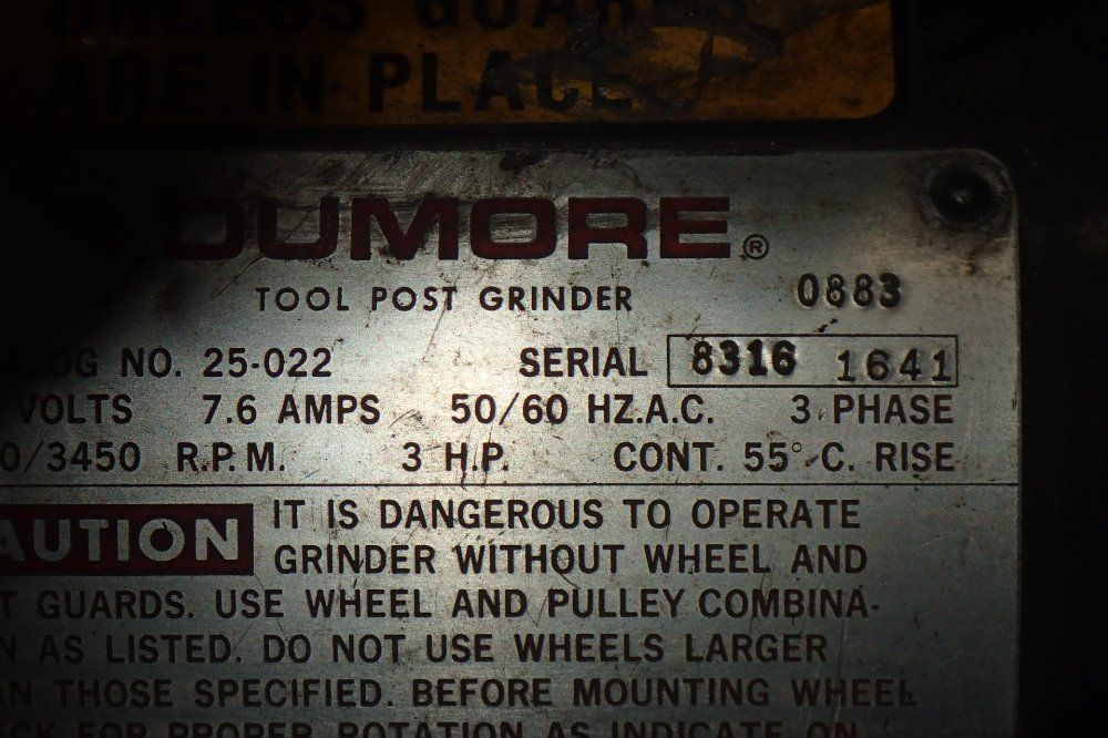 Dumore Tool Post Grinder