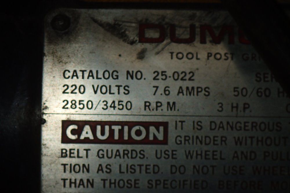 Dumore Tool Post Grinder