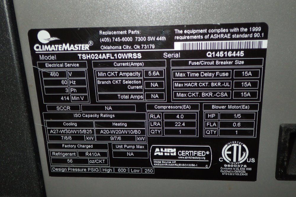 Climate Master Air Handler