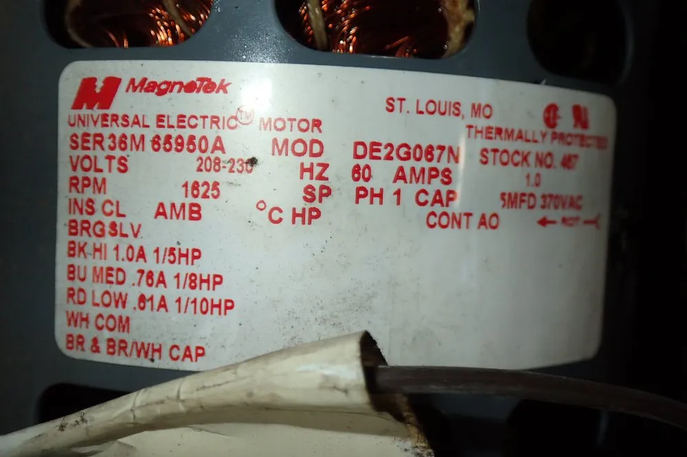 Magnetek Universal Electric Blower