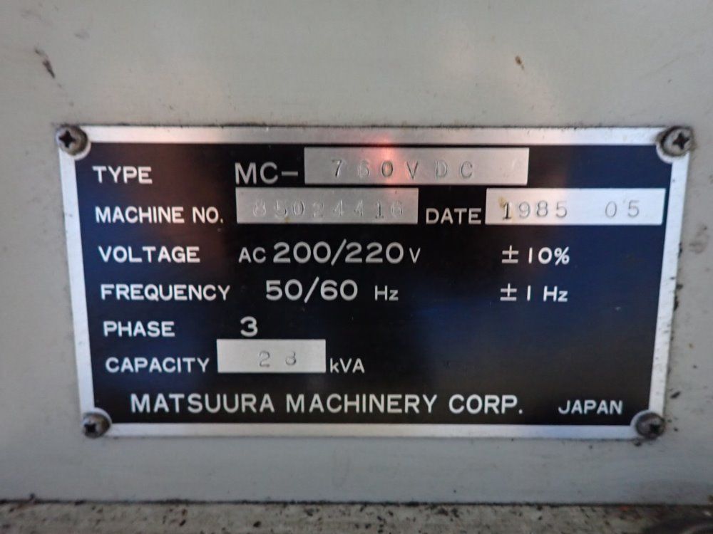 Matsuura 16" X 45" Dual-spindle Cnc Vertical Mill - Mc 760 Vdc