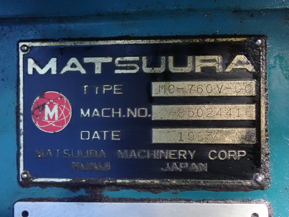 Matsuura 16" X 45" Dual-spindle Cnc Vertical Mill - Mc 760 Vdc