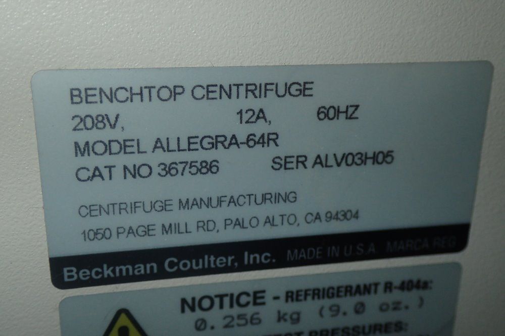 Beckamn Coulter Centrifuge