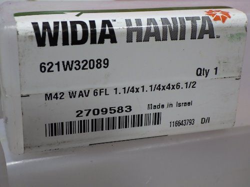Widia-hanita Hanita 621w32089 Corner Chamfer End Mill, 6fl., 1-1/4 X 1-1/4 X 4 X 6-1/2 - 621w32089