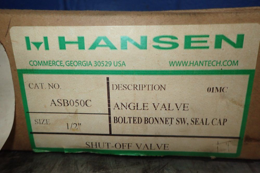 Hansen Angle Valve